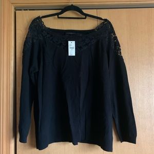 Lane Bryant Lace Shoulder Sweater